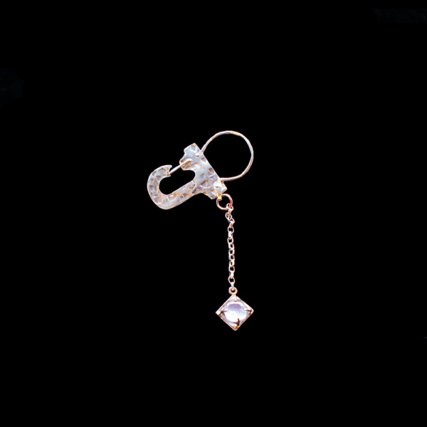 Moon Stone Key Ring - J Shaped